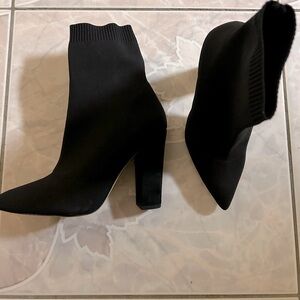 Black Aldo Stretch Ankle Boots